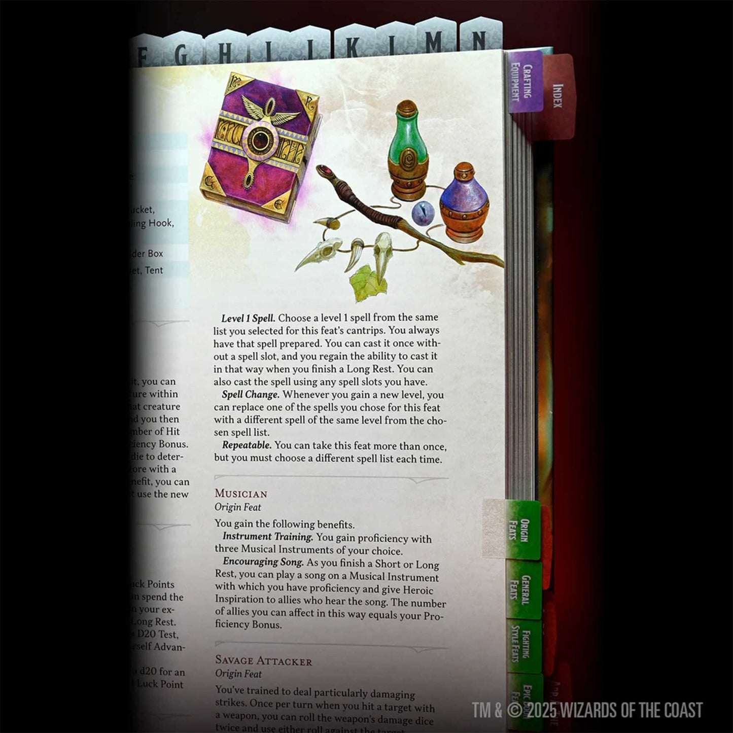 2024 Players Handbook D and D Book Tabs Gaming Accessory by Wiz Kids 4