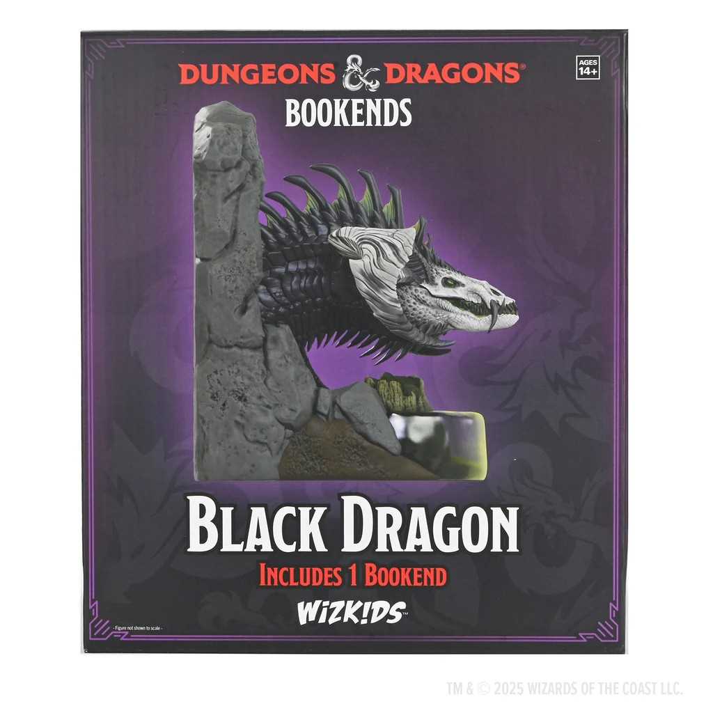 Dungeons and Dragons Black Dragon Bookends Collectible Accessory