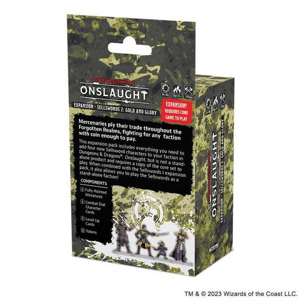 Sellswords 2 Gold and Glory Expansion Dungeons and Dragons Onslaught Board Game by Wiz Kids 2
