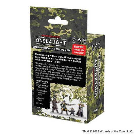 Sellswords 2 Gold and Glory Expansion Dungeons and Dragons Onslaught Board Game by Wiz Kids 2