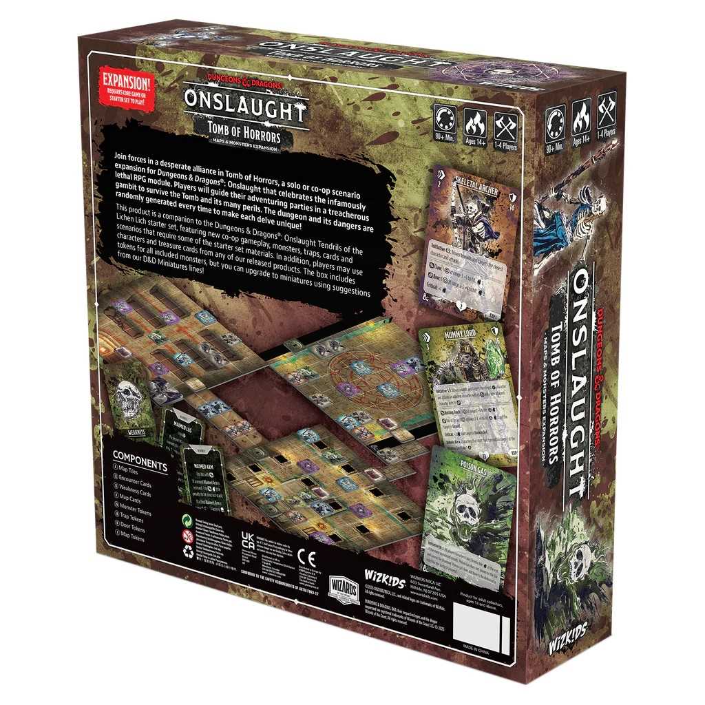 Dungeons and Dragons Onslaught Tomb of Horrors Maps and Monsters Board Game Expansion