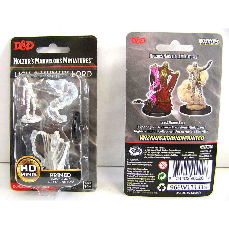 Lich & Mummy Lord: D&D Nolzur's Marvelous Unpainted Miniatures (W11)