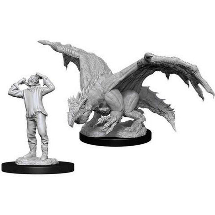 Green Dragon Wyrmling & Afflicted Elf: D&D Nolzur's Marvelous Unpainted Miniatures (W11)