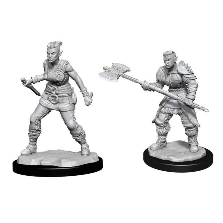 Orc Barbarian Female D and D Nolzurs Marvelous Unpainted Miniatures W13 Miniature Game by Wiz Kids 1