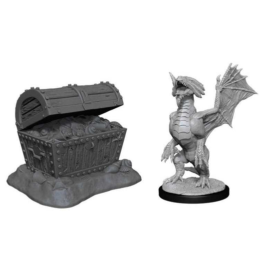 D&D Nolzur's Marvelous Miniatures: Bronze Dragon Wyrmling & Pile of Sea Found Treasure 1