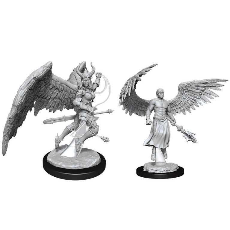 Deva and Erinyes D and D Nolzurs Marvelous Unpainted Miniatures W13 Miniature Game by Wiz Kids 1