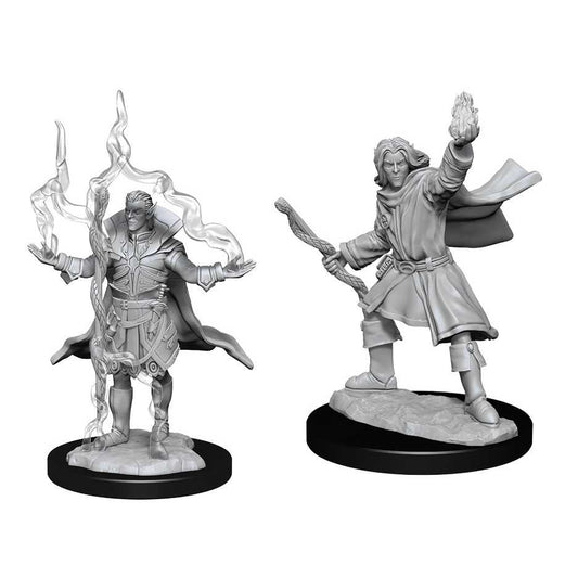 Elf Sorcerer Male Pathfinder Battles Deepcuts Unpainted Miniatures W14 Miniature Game by Wiz Kids 1
