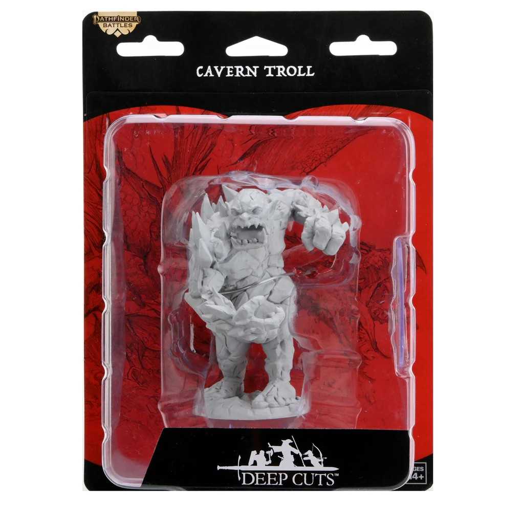 Cavern Troll Pathfinder Battles Deepcuts Unpainted Miniatures W17 100DEEP Miniature Game by Wiz Kids 1