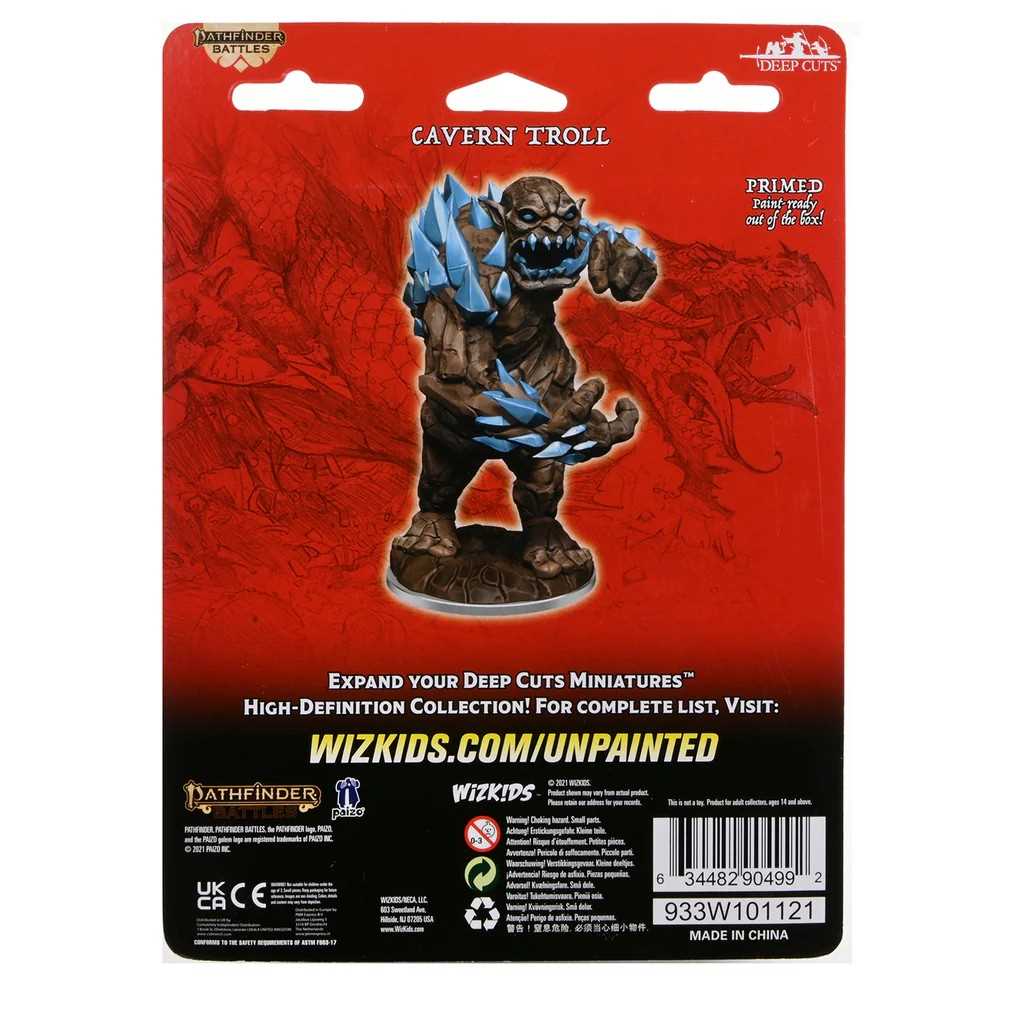 Cavern Troll Pathfinder Battles Deepcuts Unpainted Miniatures W17 100DEEP Miniature Game by Wiz Kids 2