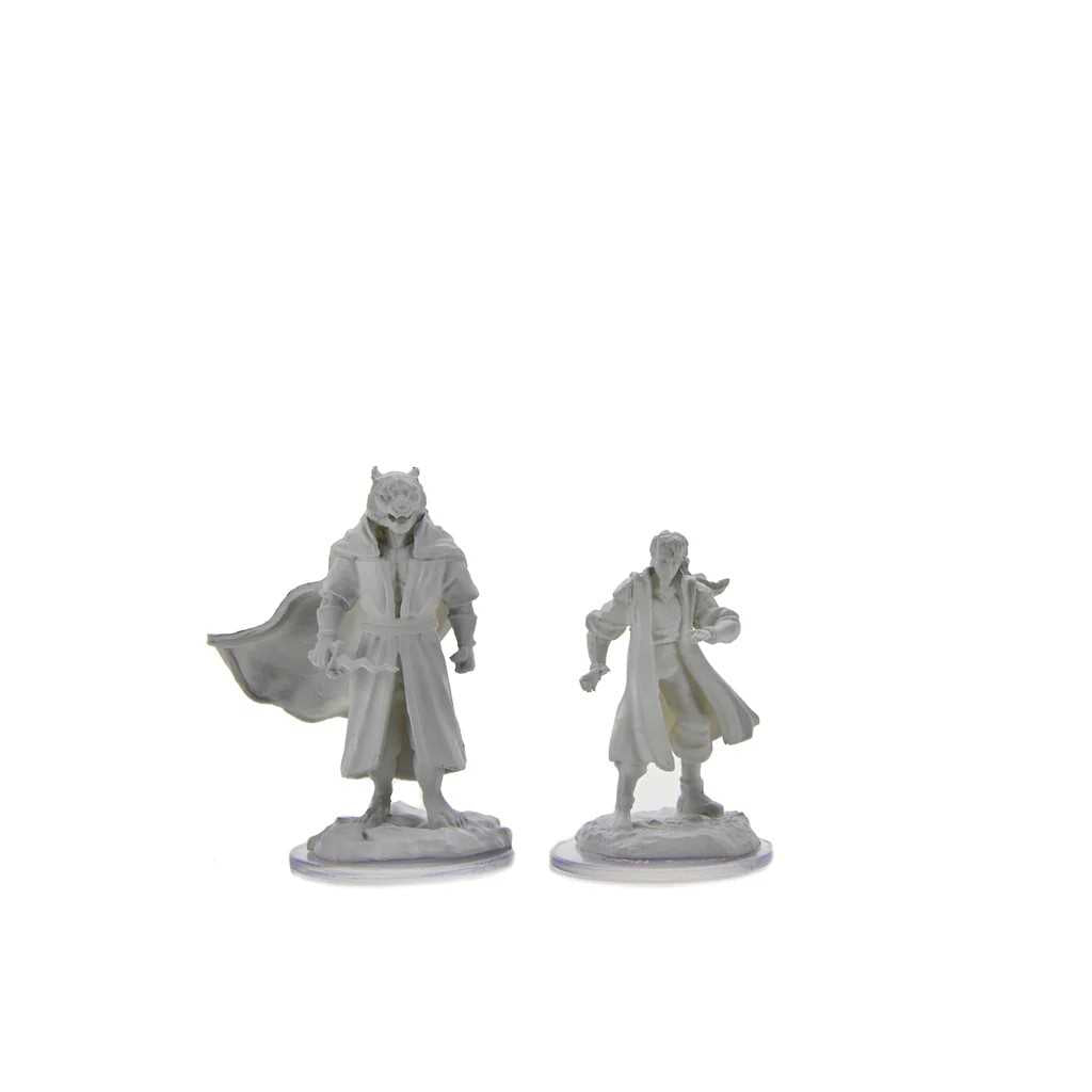 Male Human Sorcerer Merchant and Tiger Demon Critical Role Unpainted Miniatures W3 Miniature Game by Wiz Kids 3