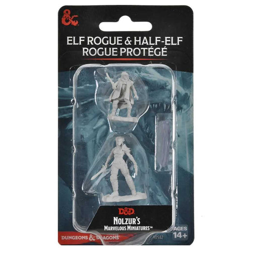 Elf Rogue and Half Elf Rogue Protege D and D Nolzurs Marvelous Unpainted Miniatures W19 Miniature Game by Wiz Kids 1