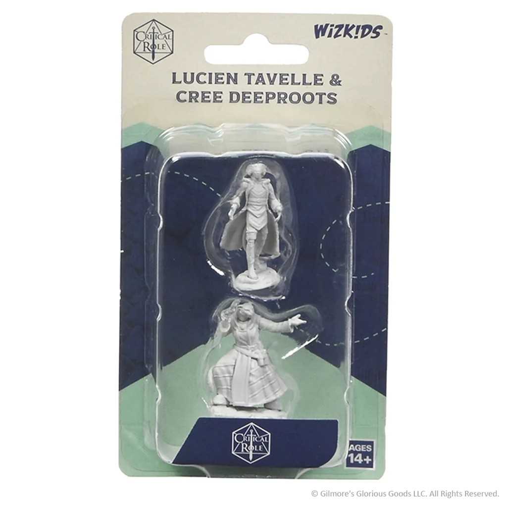 Lucien Tavelle and Cree Deeproots Critical Role Unpainted Miniatures W5 Miniature Game by Wiz Kids 1