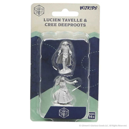 Lucien Tavelle and Cree Deeproots Critical Role Unpainted Miniatures W5 Miniature Game by Wiz Kids 1