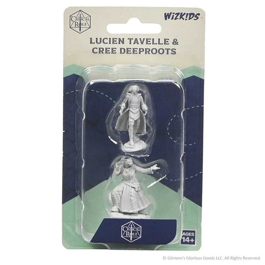 Lucien Tavelle and Cree Deeproots Critical Role Unpainted Miniatures W5 Miniature Game by Wiz Kids 1