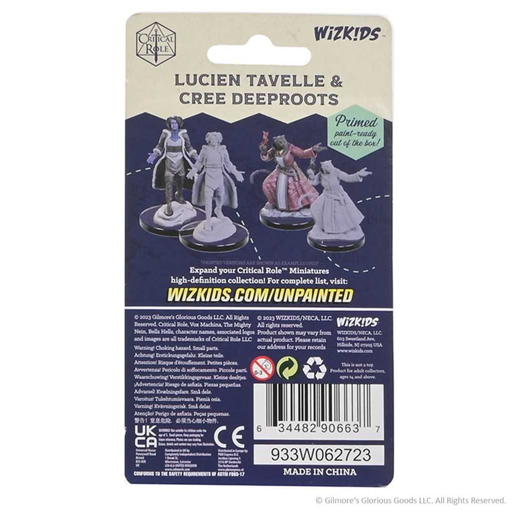 Lucien Tavelle and Cree Deeproots Critical Role Unpainted Miniatures W5 Miniature Game by Wiz Kids 2