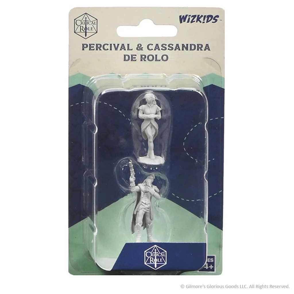 Percival and Cassandra De Rolo Critical Role Unpainted Miniatures W5 Miniature Game by Wiz Kids 1