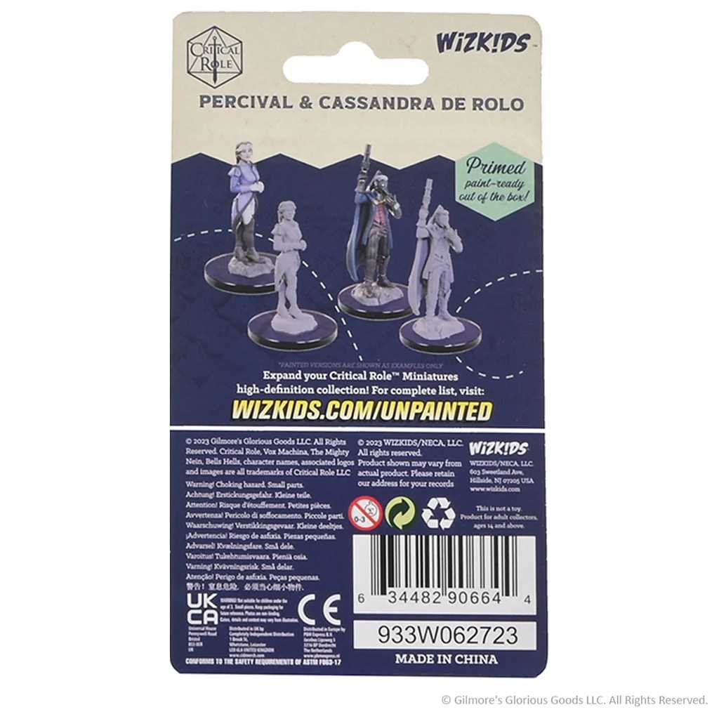 Percival and Cassandra De Rolo Critical Role Unpainted Miniatures W5 Miniature Game by Wiz Kids 2