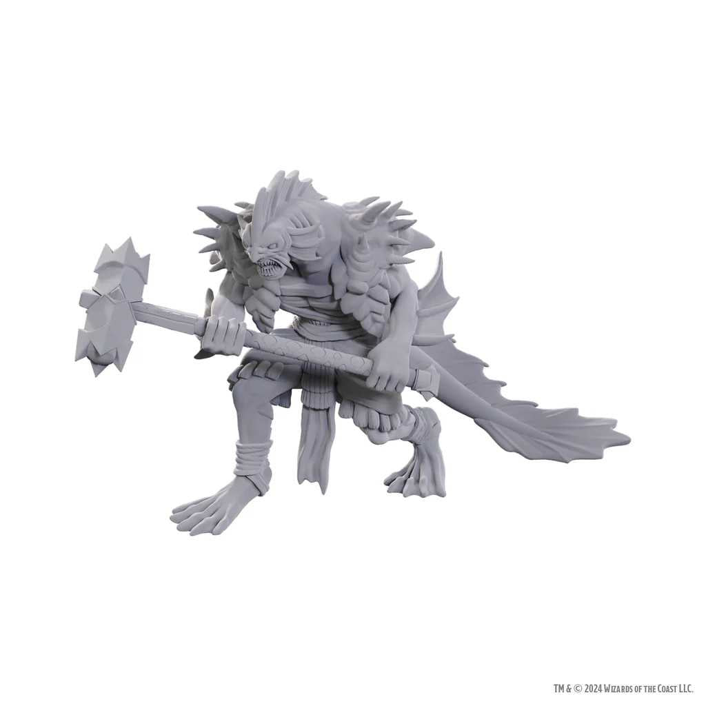 Sahuagin Coral Smasher D and D Nolzurs Marvelous Unpainted Miniatures W25 Miniature Game by Wiz Kids 1