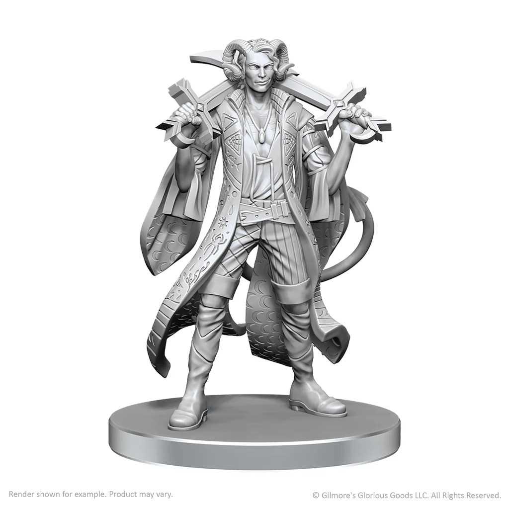 Critical Role Unpainted Miniatures: Mollymauk Tealeaf & Caduceus Clay 1