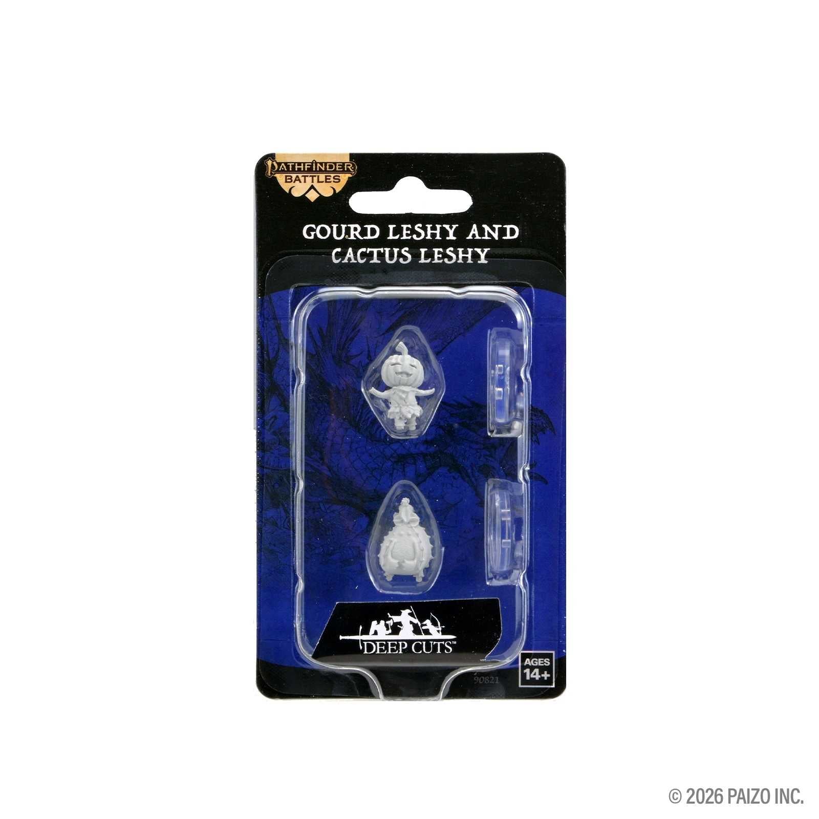 Pathfinder Battles Deep Cuts Unpainted Miniatures Gourd Leshy and Cactus Leshy