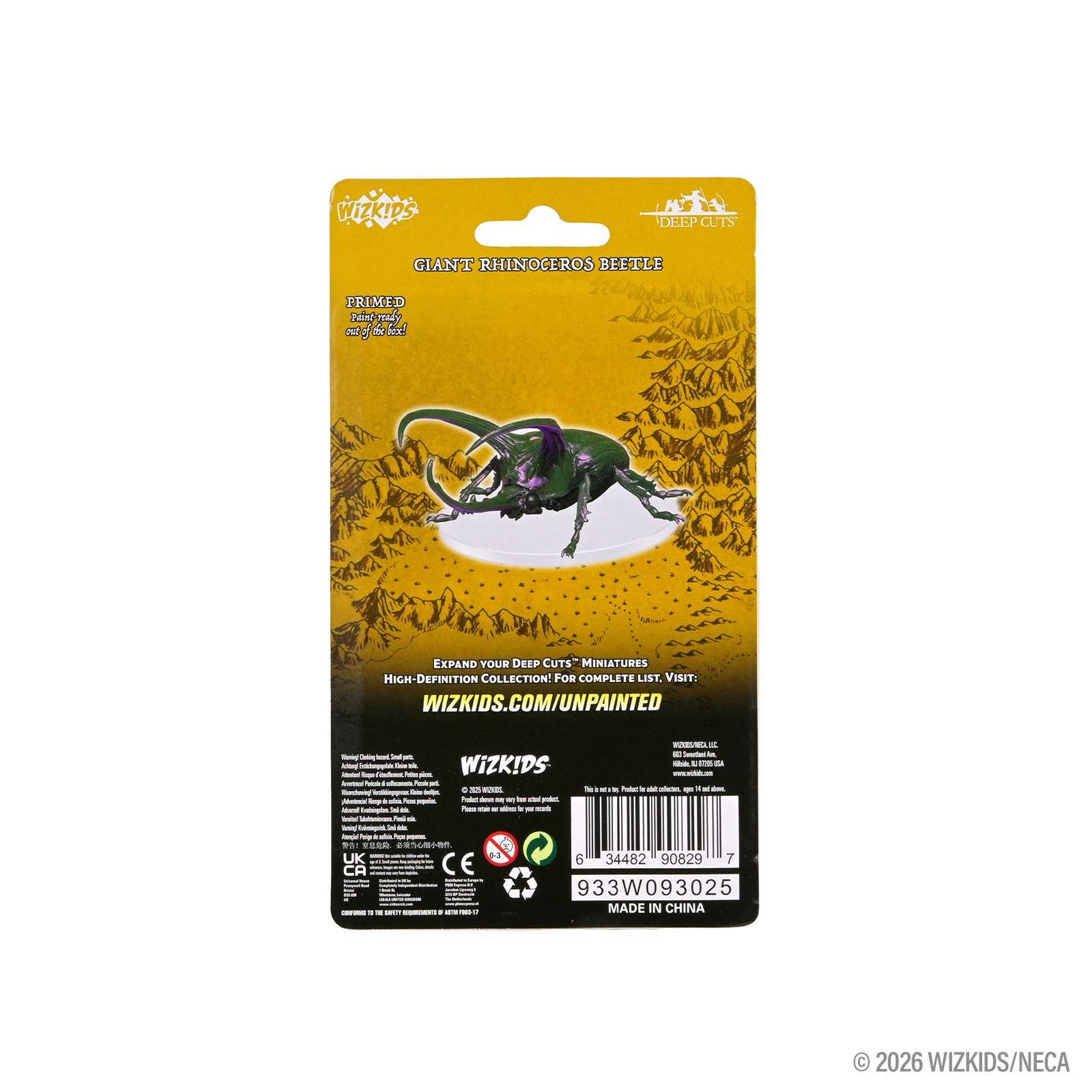WizKids Deep Cuts Unpainted Miniatures Giant Rhinoceros Beetle