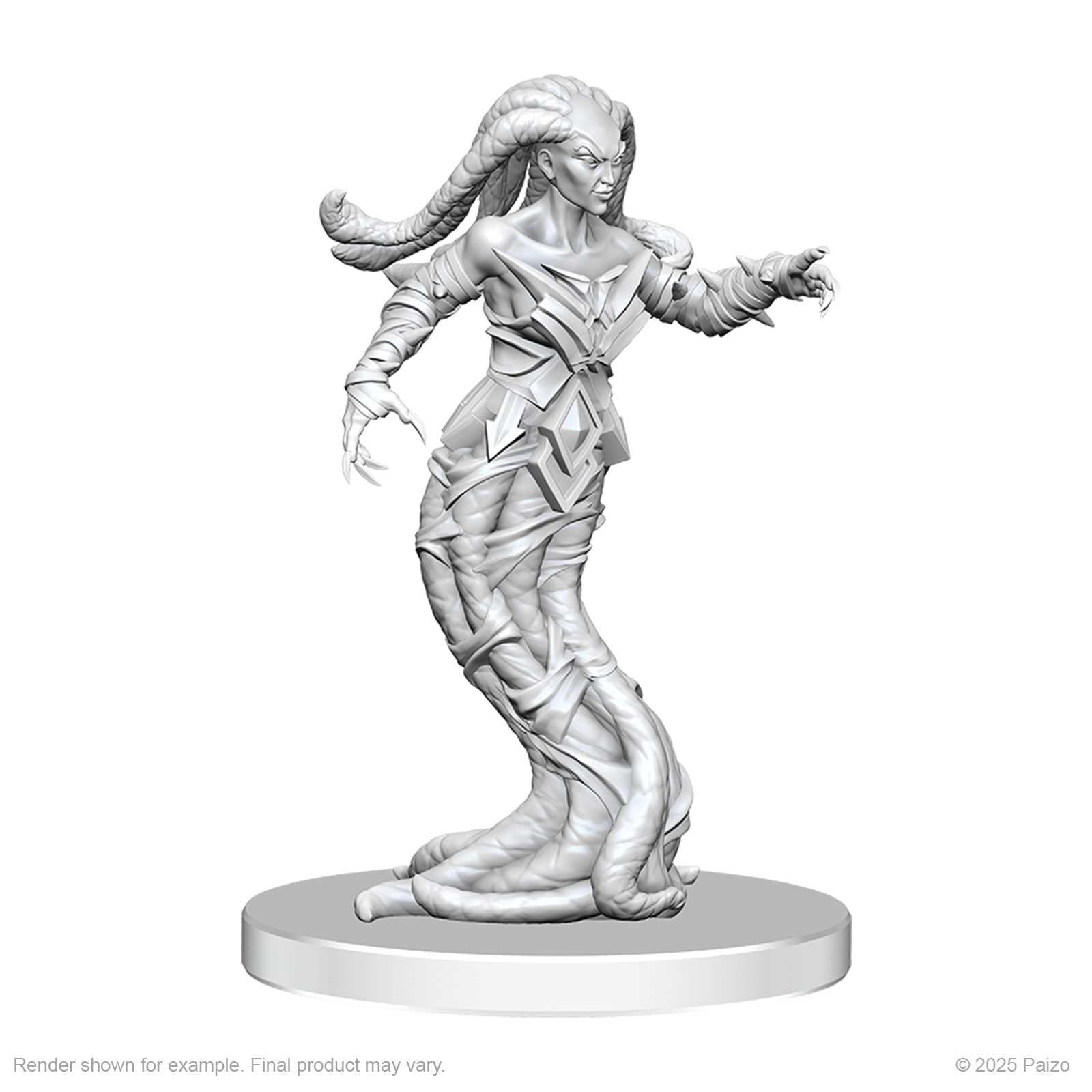 Pathfinder Battles Deep Cuts Unpainted Miniatures Gylou Handmaiden Devil and Ferrugon Rust Devil