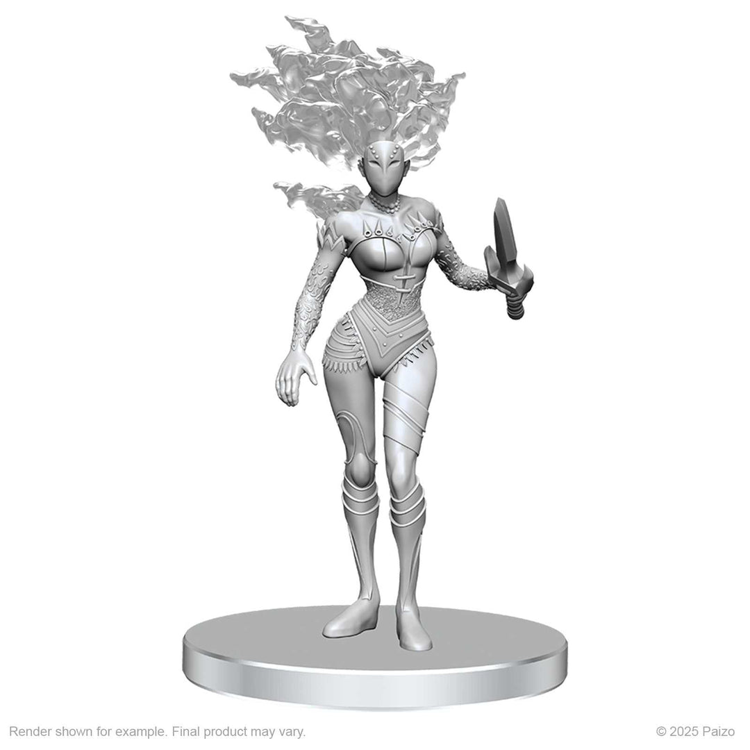 Pathfinder Battles Deep Cuts Unpainted Miniatures Gargoyle and Shae