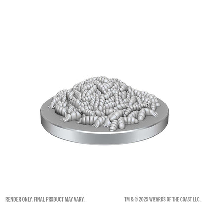 Swarm of Rot Grubs and Rot Grub Victim D and D Nolzurs Marvelous Miniatures Wave 28 Miniature Game by Wiz Kids 1