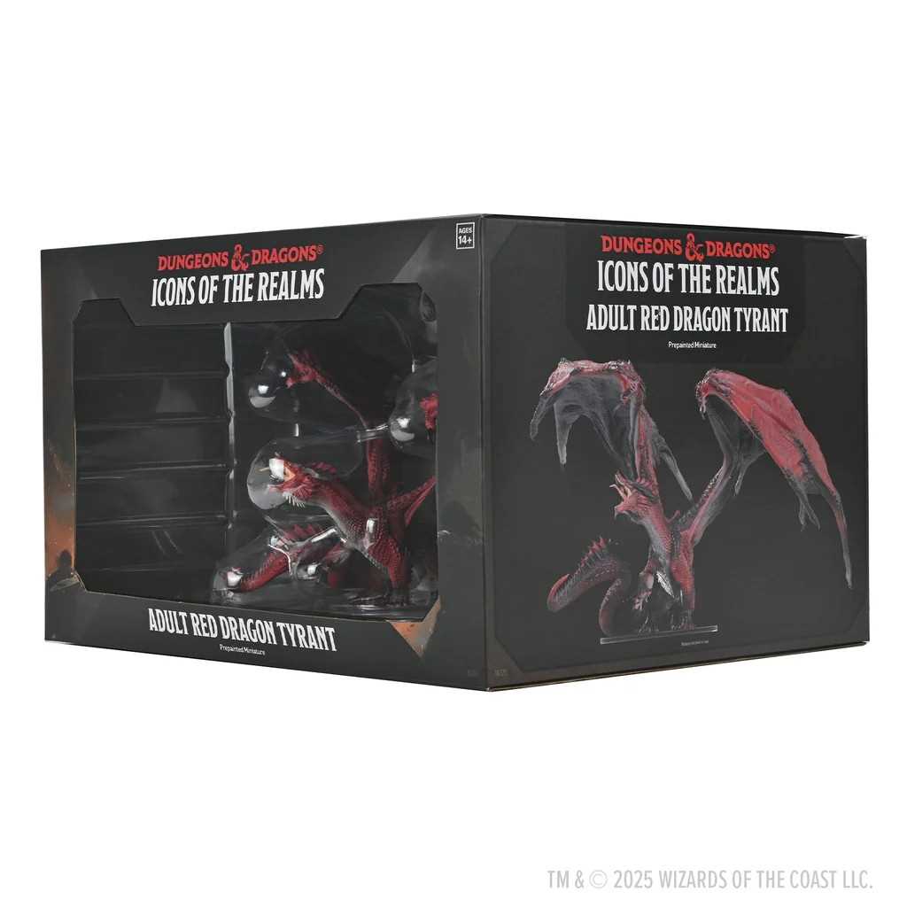 Dungeons and Dragons Icons of the Realms Adult Red Dragon Tyrant Boxed Miniature