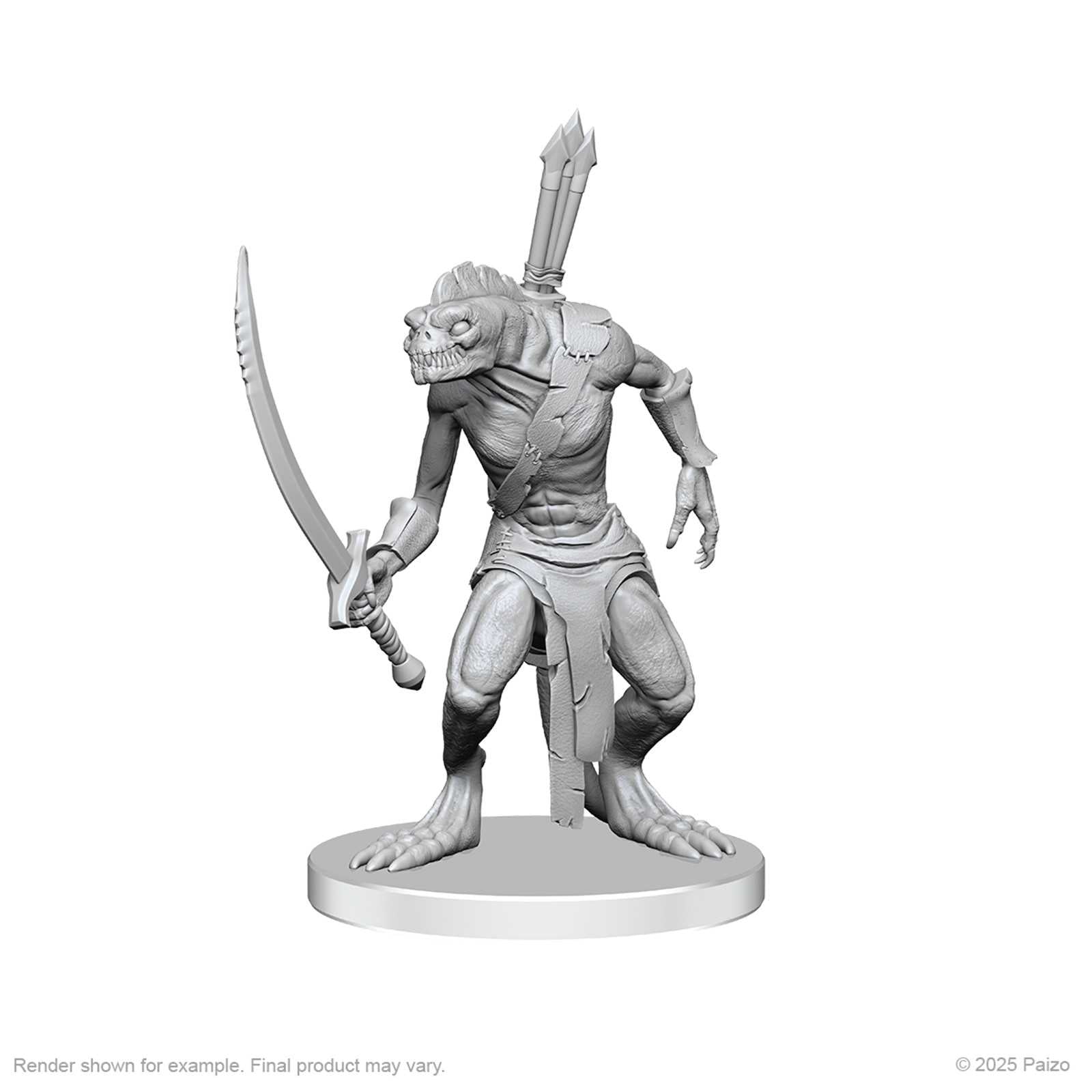 Pathfinder Battles Deep Cuts Unpainted Miniatures Xulgath Skirmisher and Stoneliege