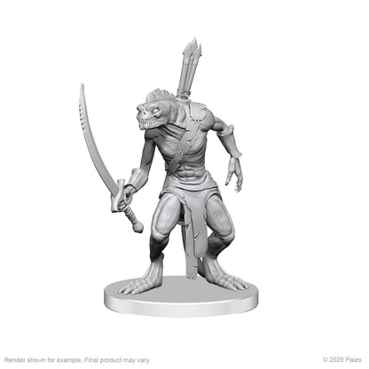 Pathfinder Battles Deep Cuts Unpainted Miniatures Xulgath Skirmisher and Stoneliege