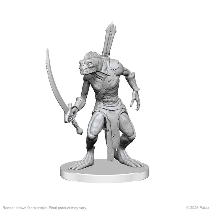 Pathfinder Battles Deep Cuts Unpainted Miniatures Xulgath Skirmisher and Stoneliege