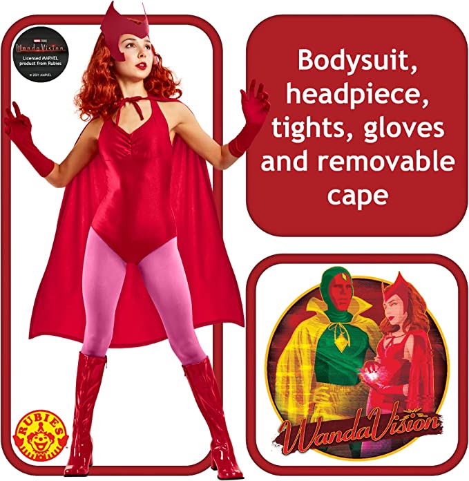 Wanda Costume Scarlet Witch Classic WandaVision Red Dress 5