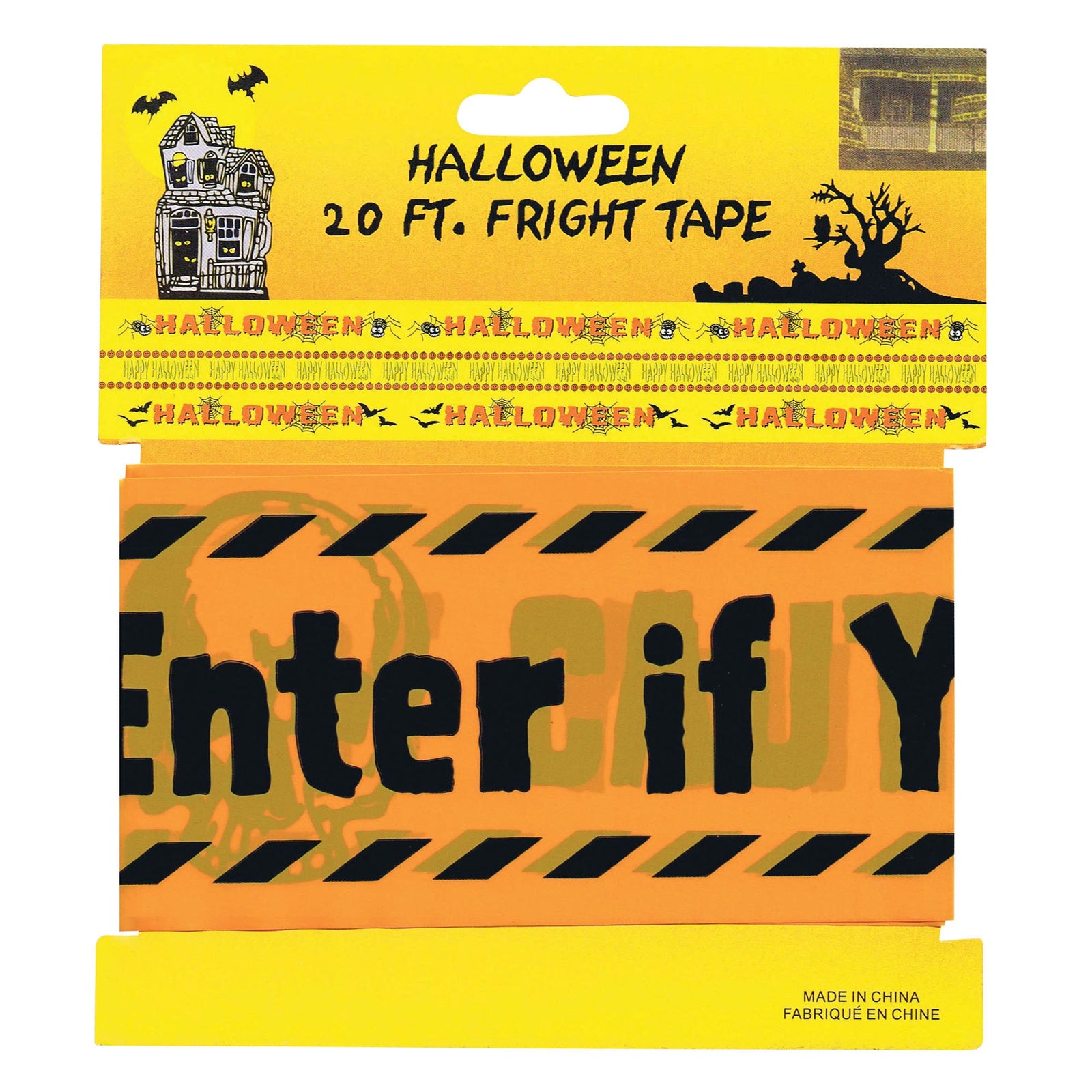 Warning Tape 20ft Halloween Decoration Scary Banner Fright Tape 1