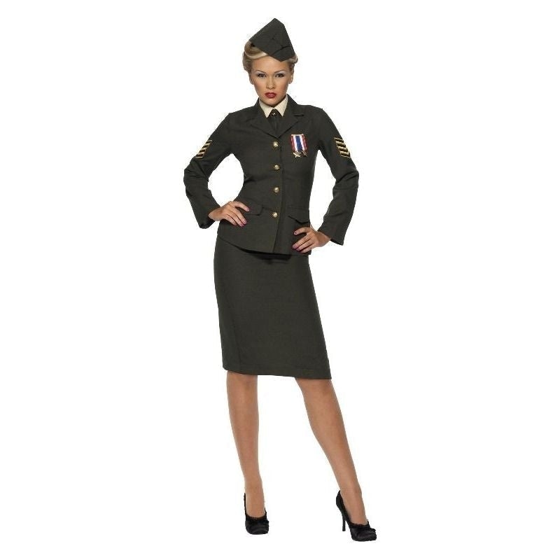 Wartime Officer Costume Adult Green_3
