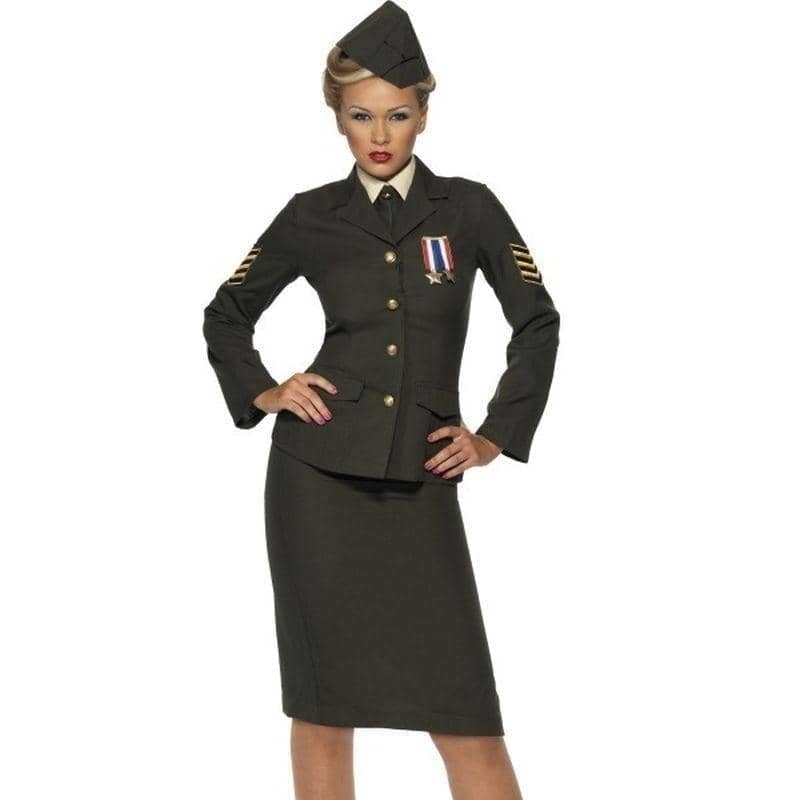 Wartime Officer Costume Adult Green_1