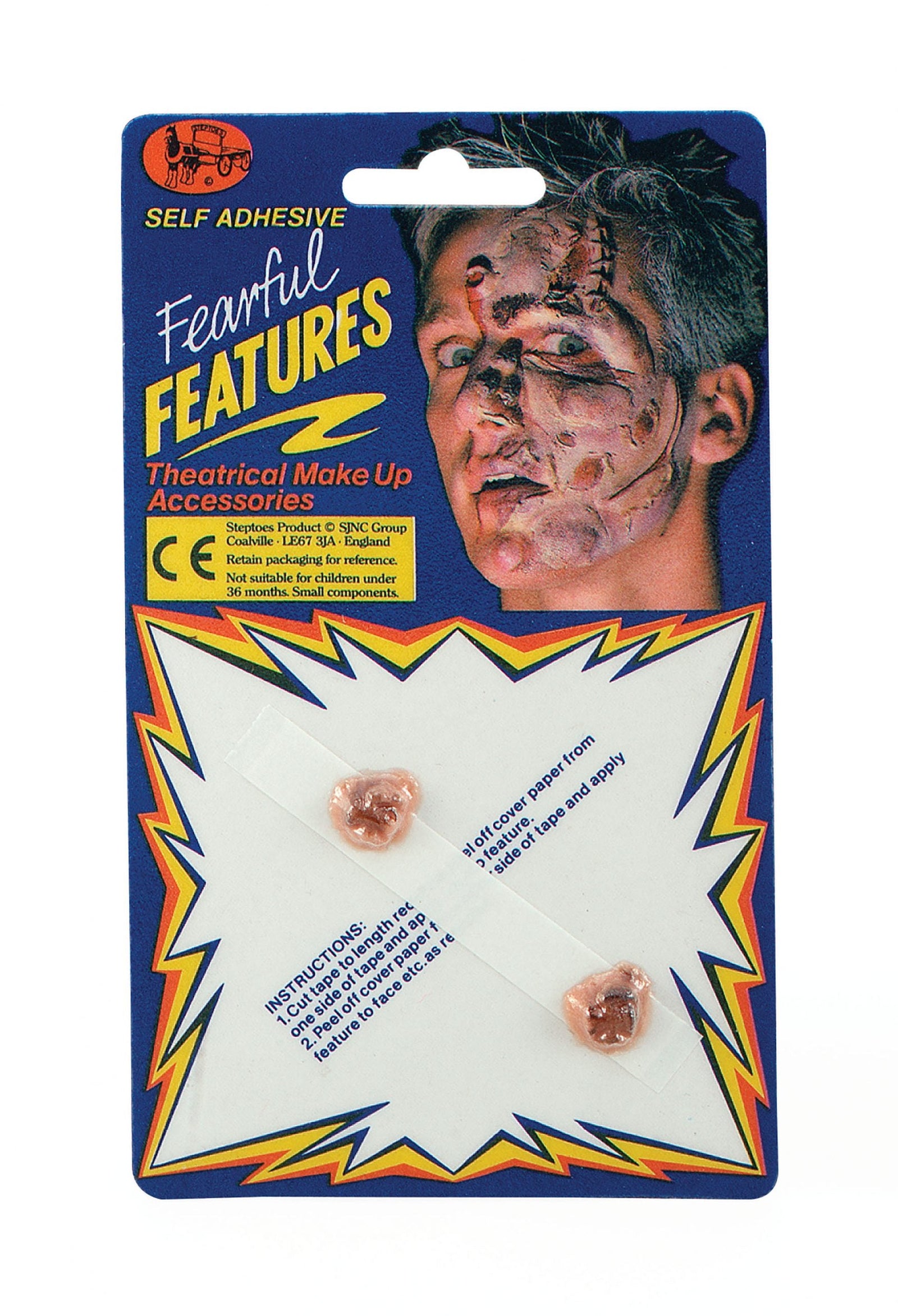 Warts 2 In Packet Stick On Mutilations Disguises Unisex Pack 1