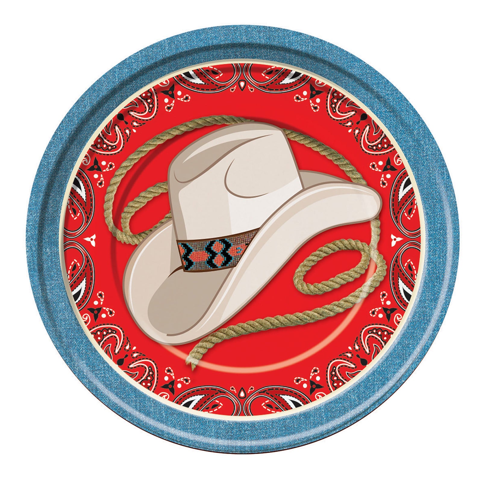 Way Out West 9'' Dinner Plate 8pcs Multi Party Goods Unisex 1