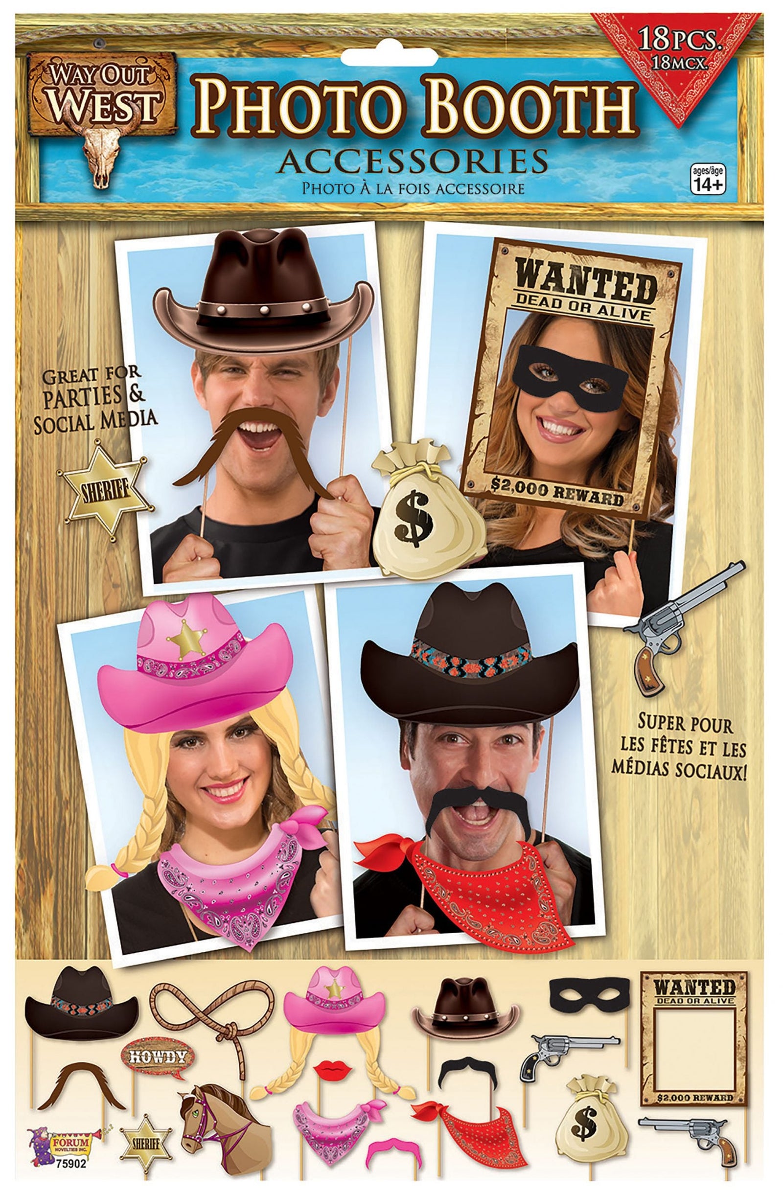 Way Out West Photo Booth Multi Party Goods Unisex 1