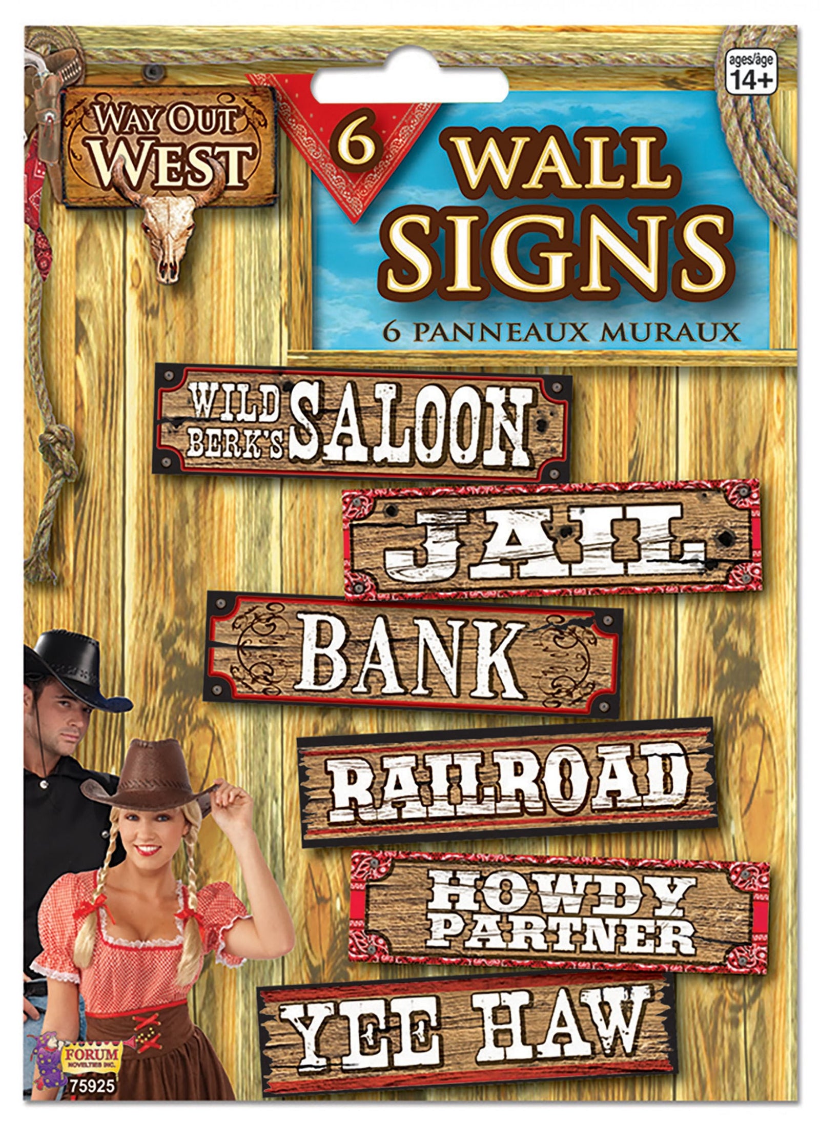 Way Out West Signs Multi Party Goods Unisex 1