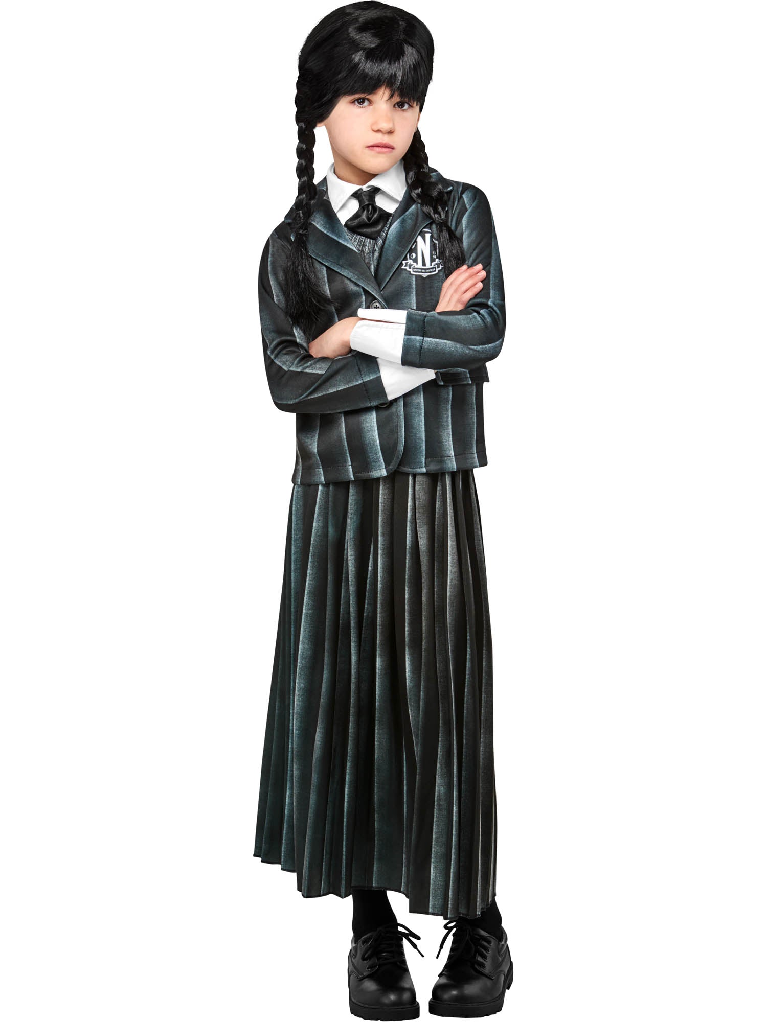 Wednesday Addams Costume Girls Nevermore School Uniform 2