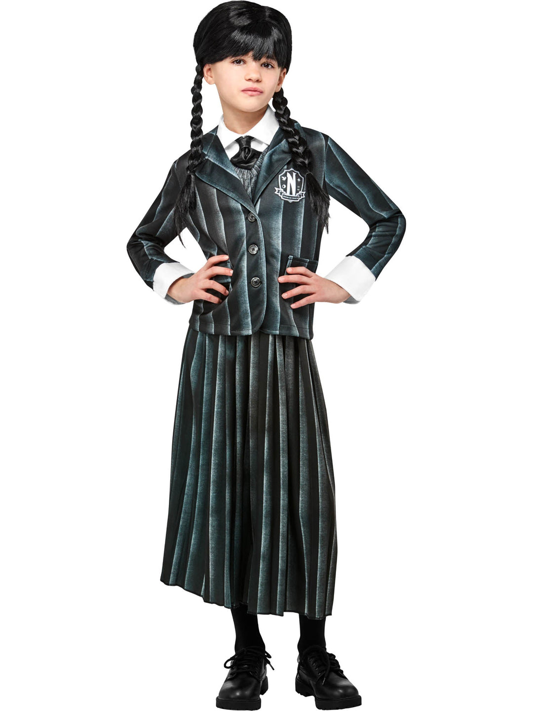 Wednesday Addams Nevermore School Uniform Girls Costume_1