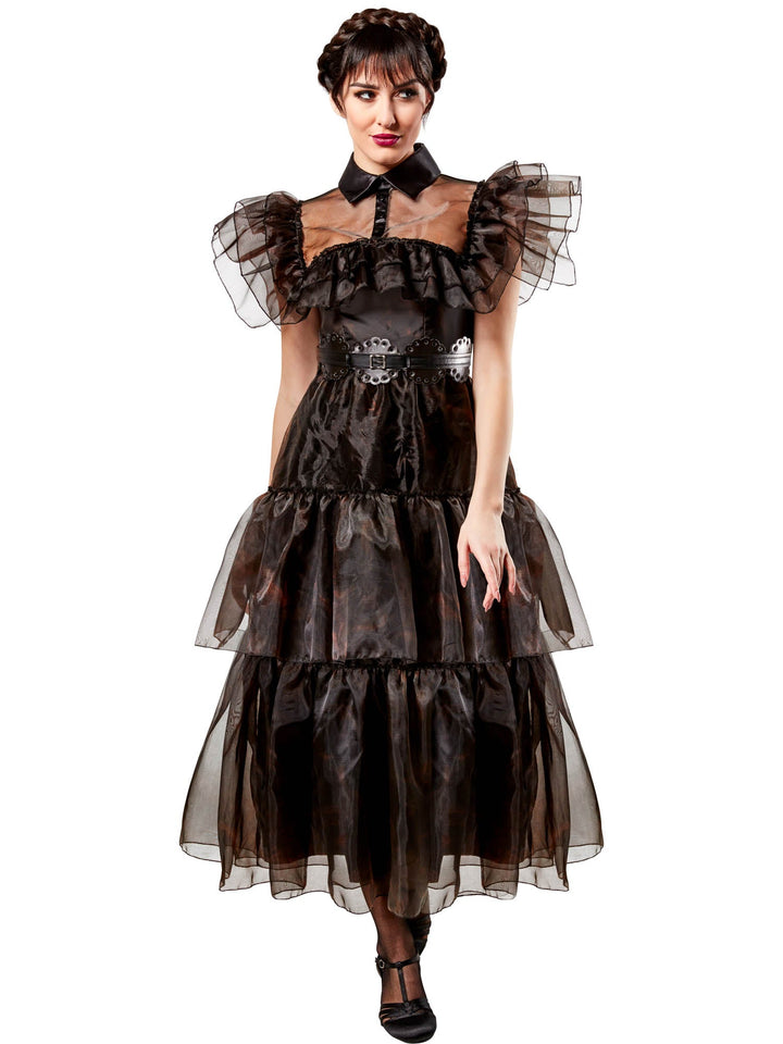 Wednesday Raven Womens Dress Addams Costume_1