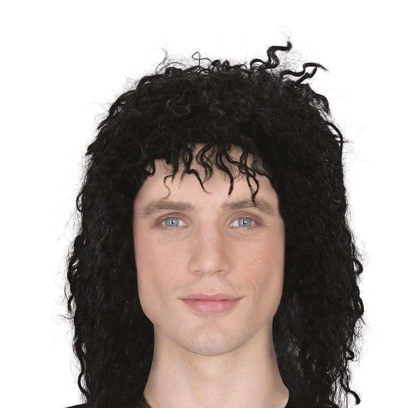 Weird Guy Wig Michael Jackson Curly Long Hair_1