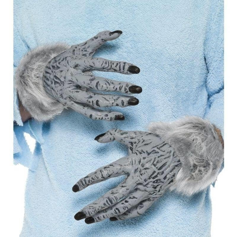 Werewolf Furry Hands Adult Grey_1