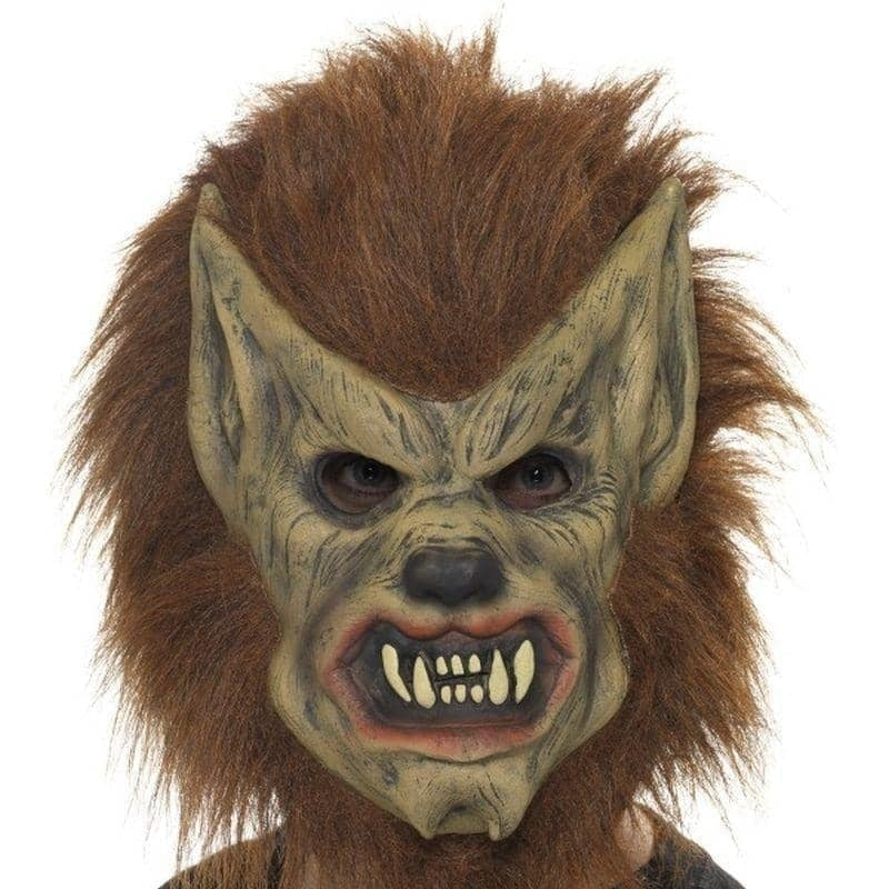 Werewolf Mask Adult Brown_1