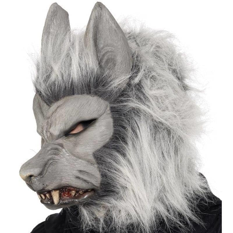 Werewolf Mask Adult Grey_1
