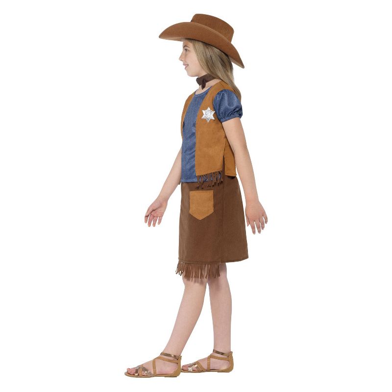 Western Belle Cowgirl Costume Brown Child 2