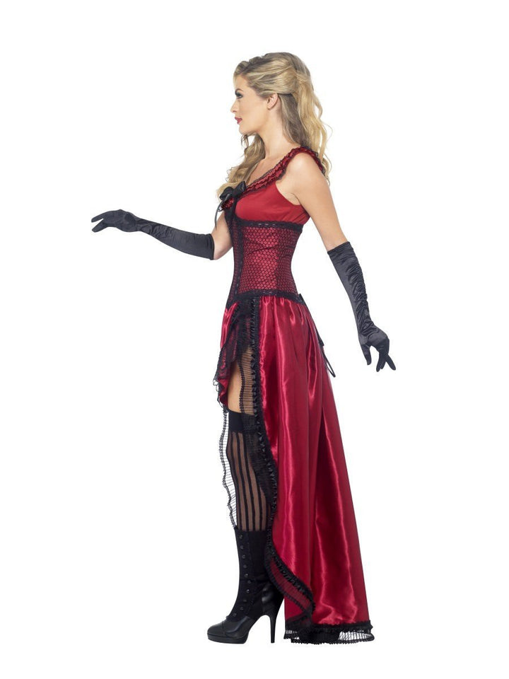 Western Brothel Babe Costume Authentic Deluxe Adult Red_3