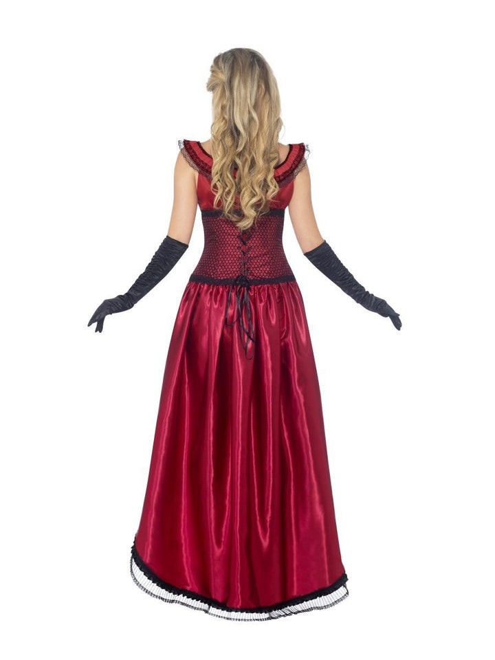 Western Brothel Babe Costume Authentic Deluxe Adult Red_4